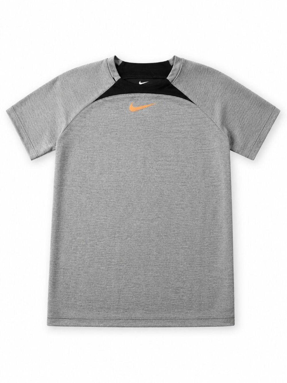 Nike Dri-FIT Athletic Top Women’s Medium Gray Black Short Sleeve Activewear Gym